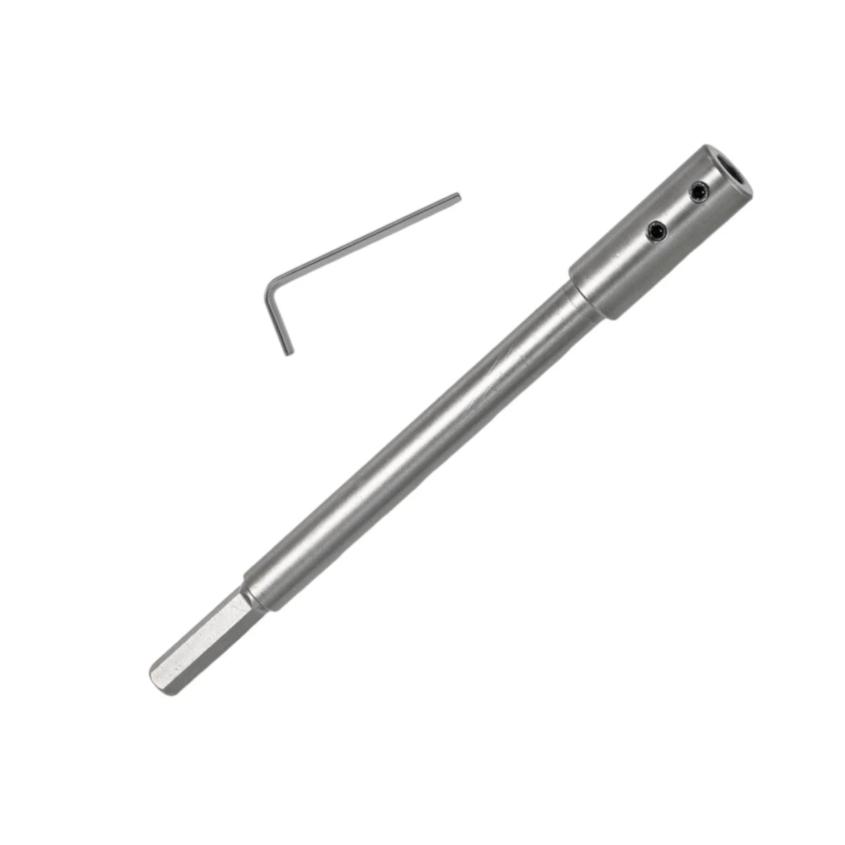 7 Inch Extension Rod Tool for 9.7mm Round Shaft Drill with Set Screws Hex Key