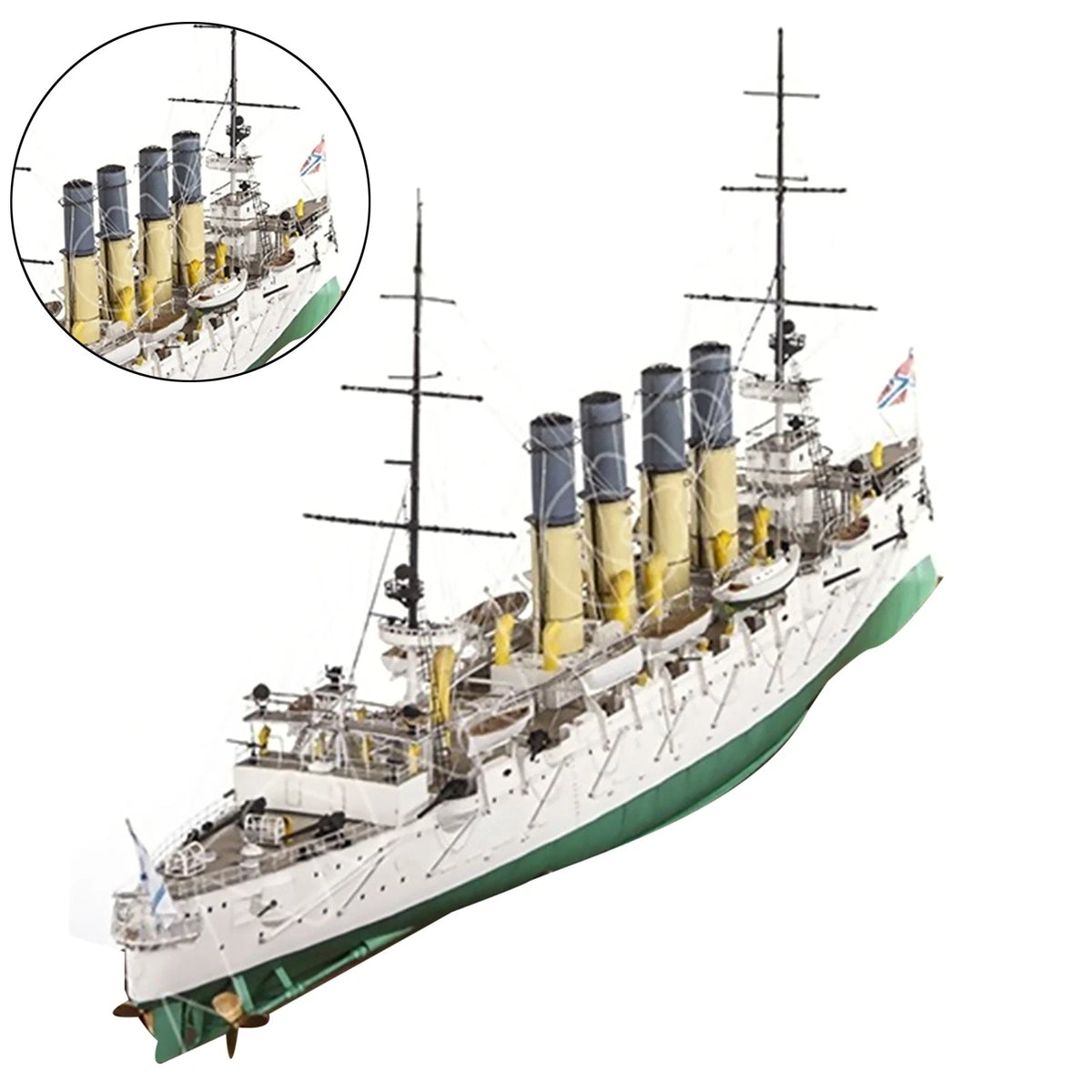 Russian Varyag Protective Cruiser Paper Unassembled DIY Model Gift for Kids