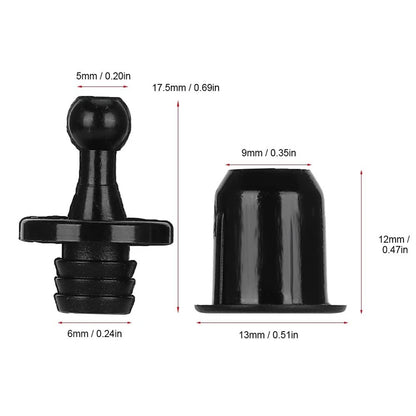 UtySty 12 Pairs Speaker Grill Guide Pegs Kit Snap Fastener Fixing Black
