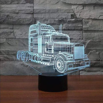 7-Color Changing 3D Illusion Table Desktop  Remote Control LED Night Light Lamp