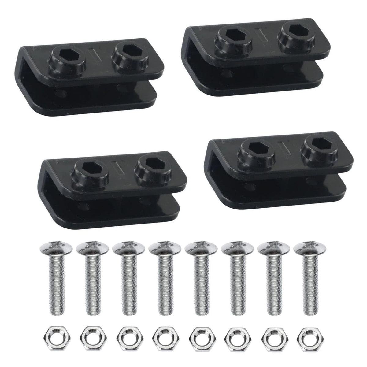 (4 Sets) 2-Way Pop-up Event Shelters Gazebo Replacement Connector,with Black