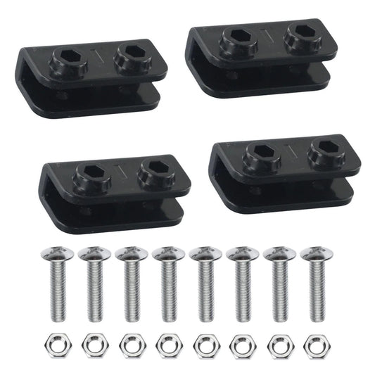 (4 Sets) 2-Way Pop-up Event Shelters Gazebo Replacement Connector,with Black