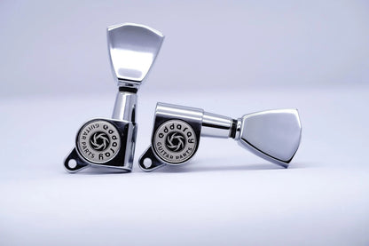 Eddaray Guitar Machine Heads (3R + 3L) - 1:15 Gear Ratio Sealed Tuning Chrome