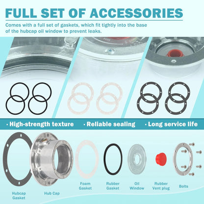 CheeMuii 343-4009 Trailer Hub Cap 4 PCS 4PCS-3434009, 4 HUBCAPS