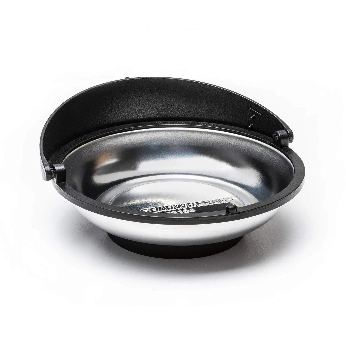 GEARWRENCH 6" Round Universal Magnetic Parts Tray - 6x6x1.75 inches, Black