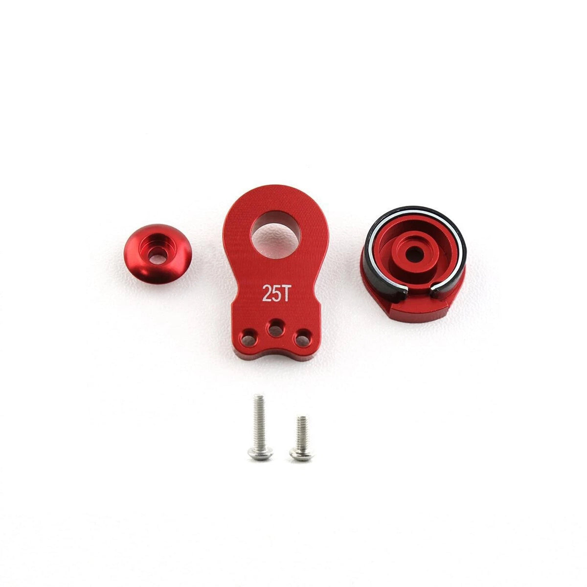 Red 25T CNC Aluminum Steering Servo Swing Arm Horn for 1/8 1/10 RC Crawler Car j