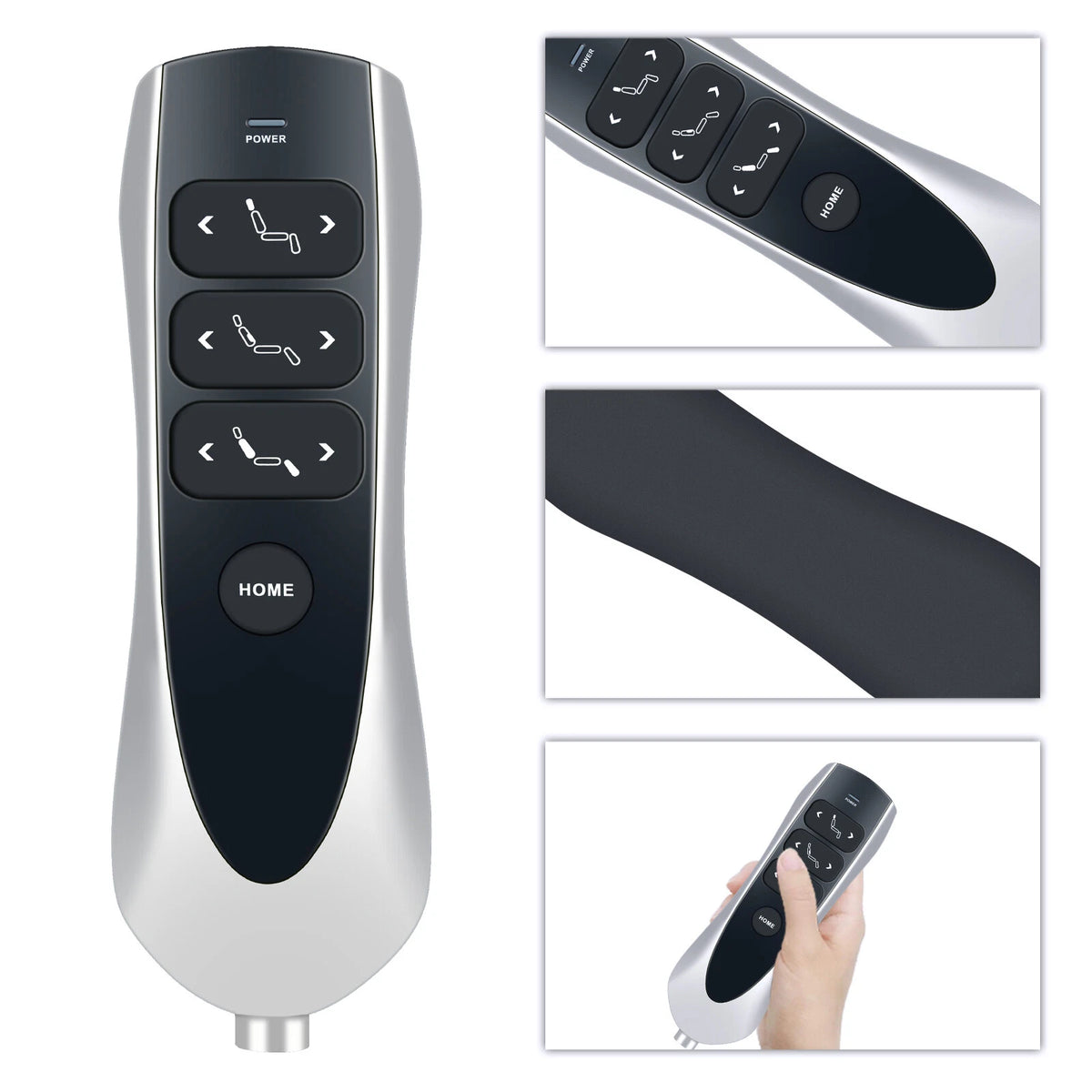 For Okin 7 Button 7 Pin Lift Chair Recliner Remote Handset with USB / Bluelight