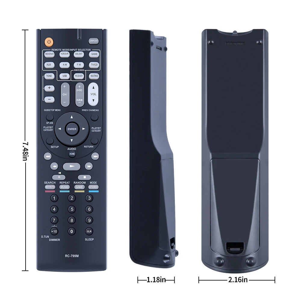 RC-799M Remote Control For Onkyo AV Receiver HT-R391 HTR558 HT-R590 HT-RC330