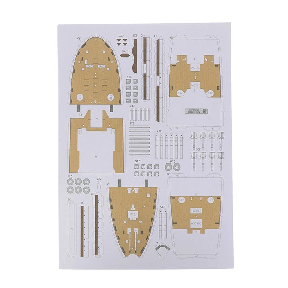 1:400 Unassembled Memorial British Titanic Cruise Paper Model Ship Model Display