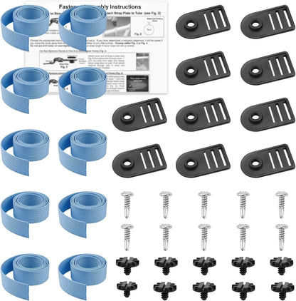 Pool Solar Cover Reel Straps, Tube & Blanket Fastening Kit...