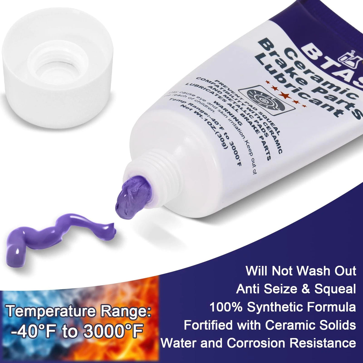 BTAS Brake Grease for Parts Lubricant,Caliper Sliding Pin 1 oz, Purple