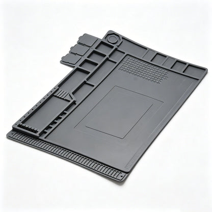 932°F Silicone Soldering Mat Flexible Magnetic Parts Tray for Watch Camera Fix