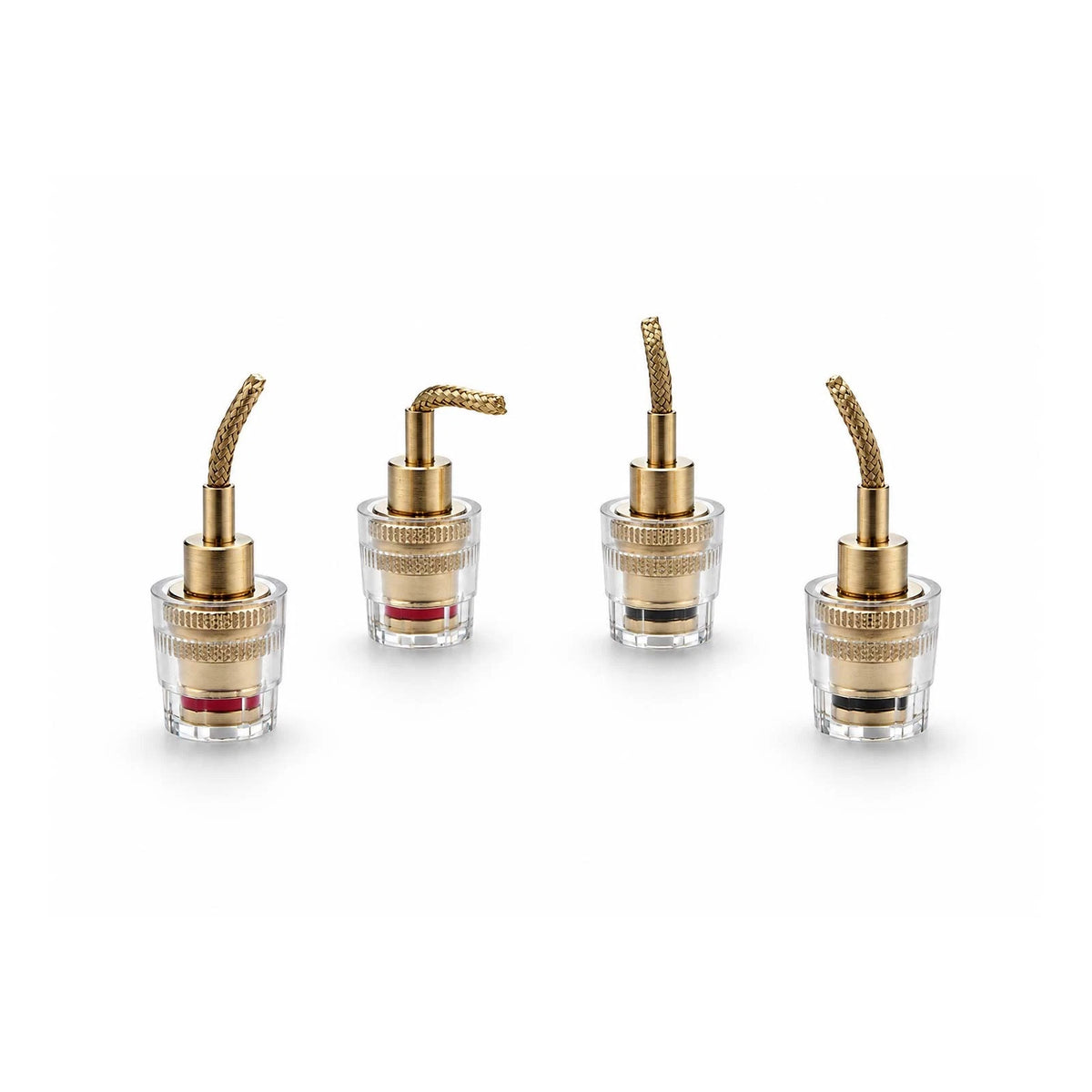 4X Banana Female to 2mm Pin Gold Plated Connector HIFI Cable Adapter Plug 4mm
