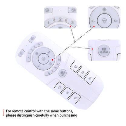 Remote Control For Garwarm / Ganeed / FTZVRD Ceiling Fan With Light