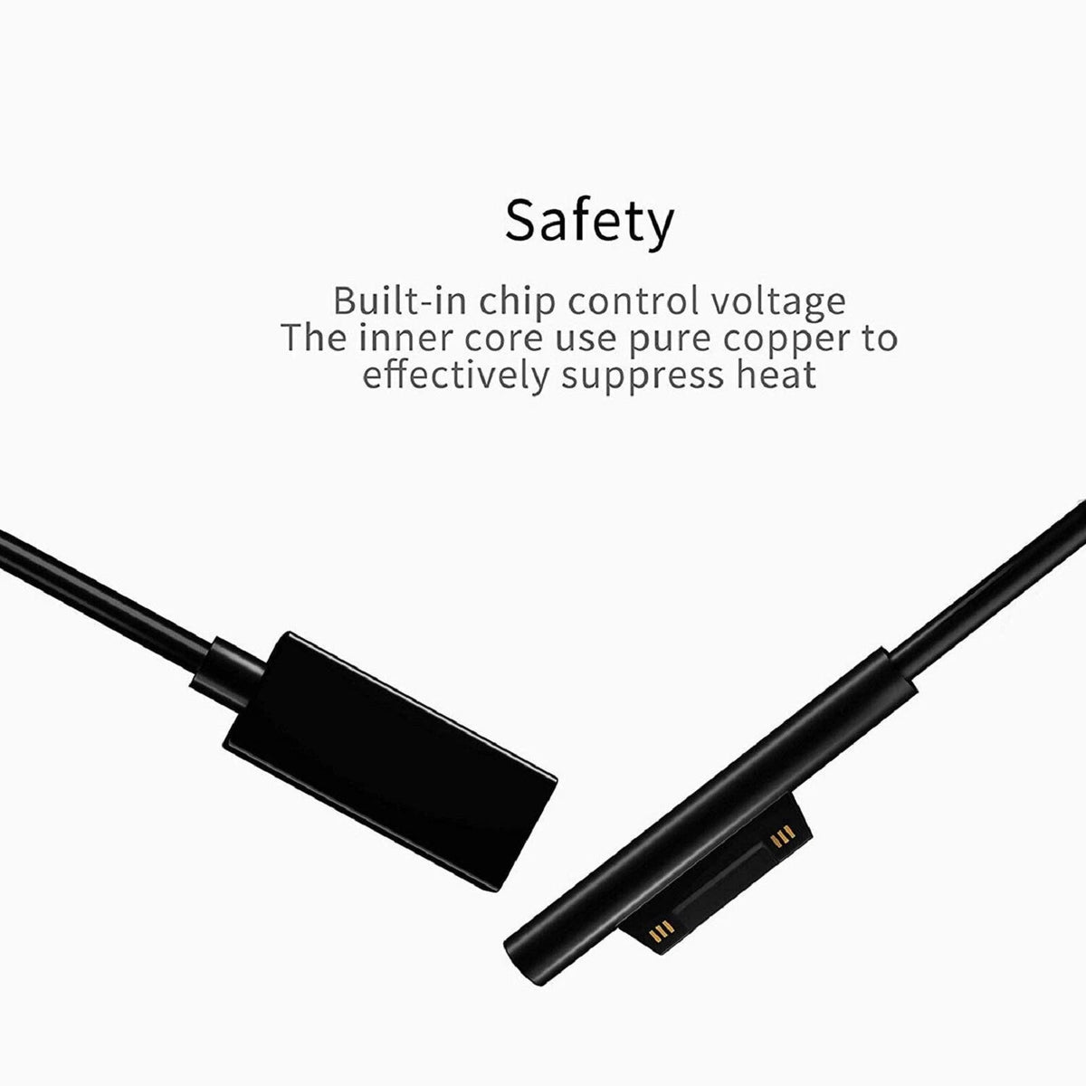 USB Type C DC Magnetic Plug Charging Cable For Microsoft Surface Pro 4 5 6 Go