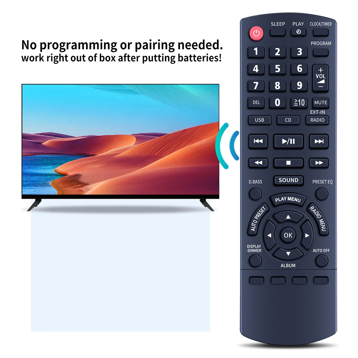 N2QAYB000636 Remote Control For Panasonic Audio System SA-AKX12, SA-AKX14