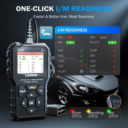 Launch CR529 OBD2 Scanner Diagnostic Tool, Full for CR529, Black