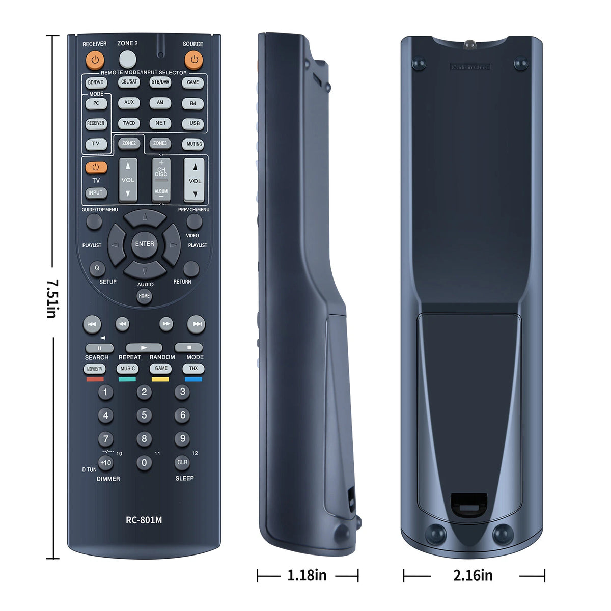 RC-801M For Onkyo AV Receiver Remote Control HT-RC360 HT-S7400 HT-R690