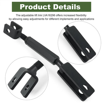 Three Point Hitch Adjustable Lift Link LVA16296 For John Deere 1023E 1025R 1026R