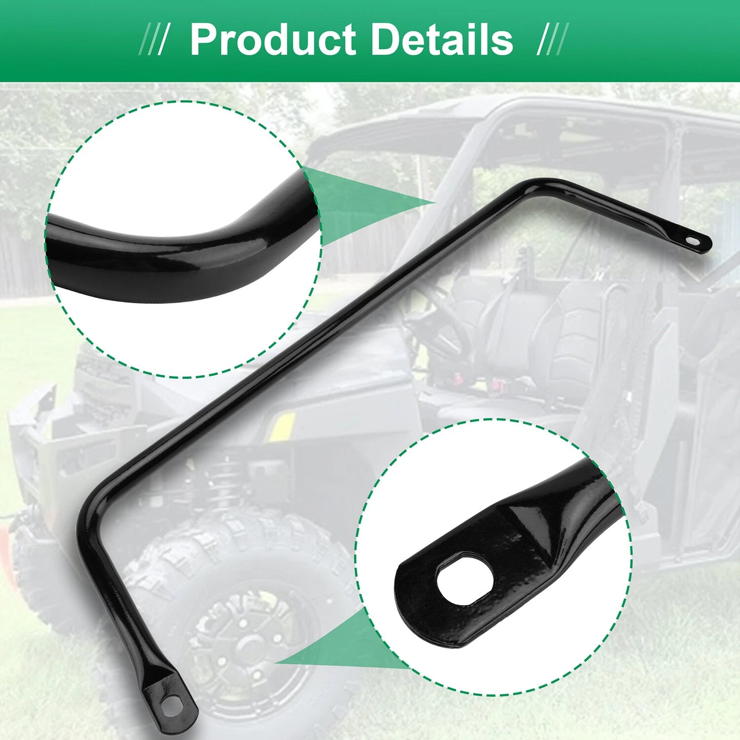 For Polaris 5341248-458 Glossy Black Stabilizer Tube Ranger 1000 Crew XP