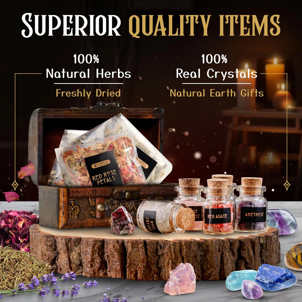 Wyspell Witchcraft Supplies Kit - 54PCS - Kit, Multicolor