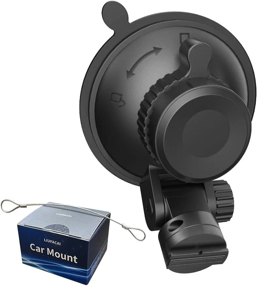 Dash Cam Mount, Suction Cup Windshield Mounting Black