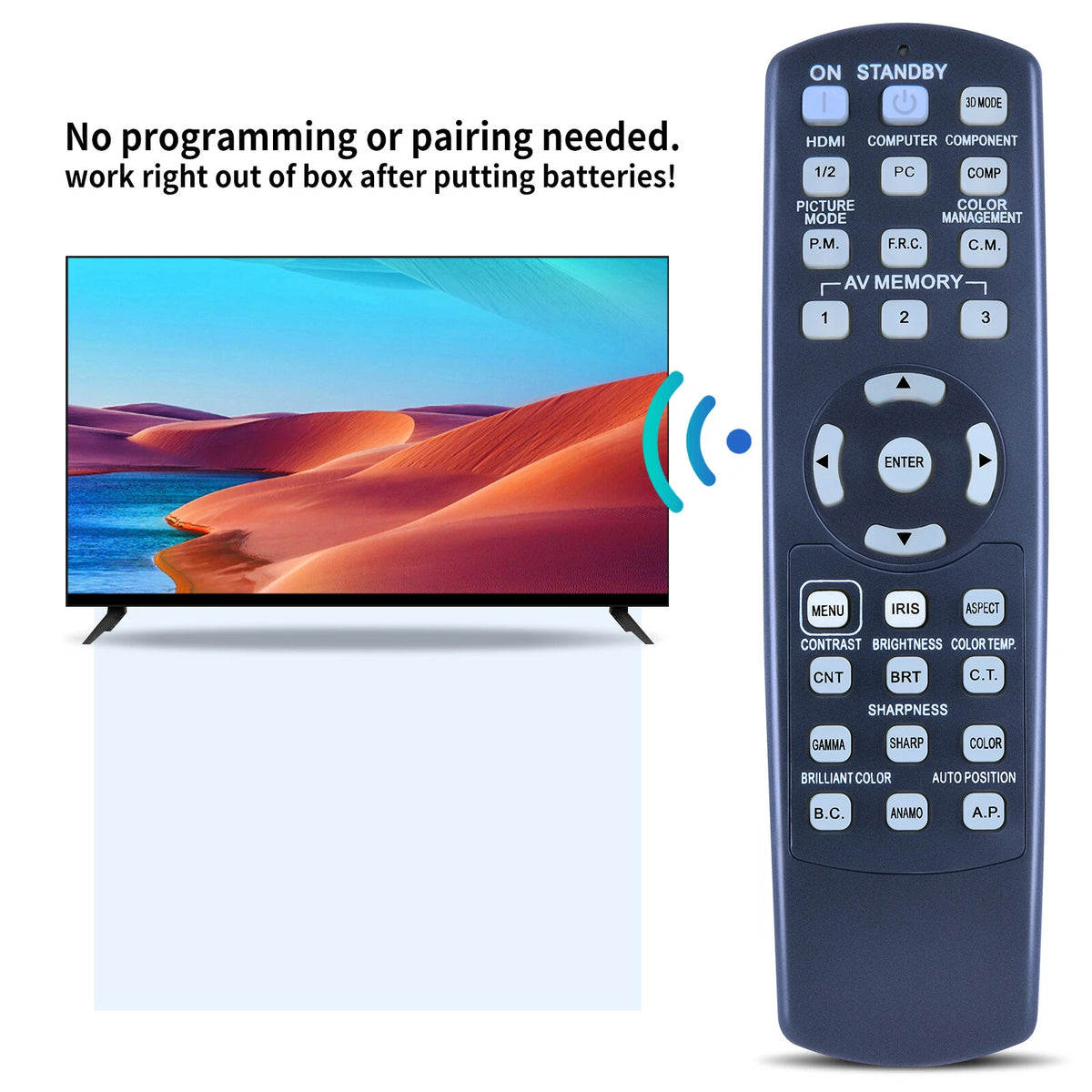 Remote Control For Mitsubishi LCD Projector HC4900 HC5000 HC5500 HC6000 HC6800