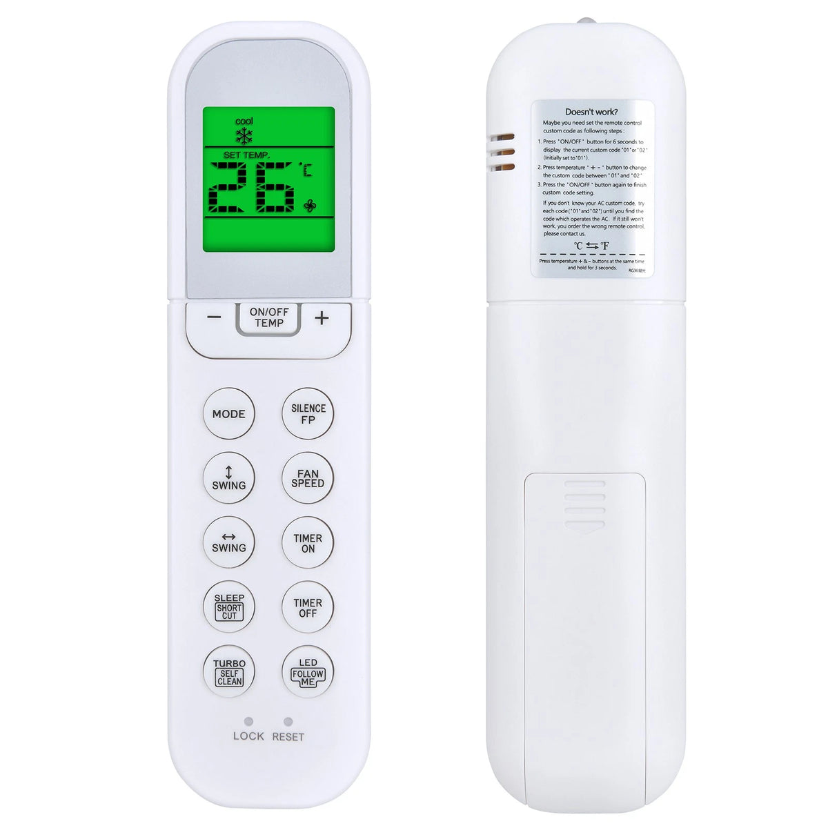 Replace Remote For Mirage/Midea/Comfort Star Air Conditioner RG36B RG36B/BGE