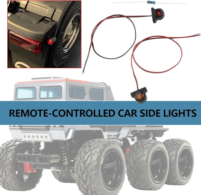 Create idea 1 Pair Dual Color Marker Lights 1/14 RC Car Side Red, Orange