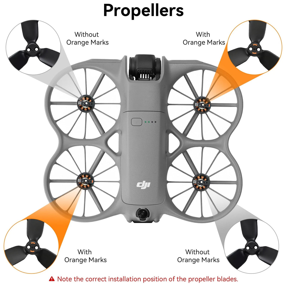 Craznick Neo 2 Drone Accessories Set - 4Pcs Kit with Propellers Foldable Gary