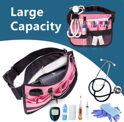 Damero Nurse Fanny Pack, Waist Bag with Tape Holder, Tool Pink