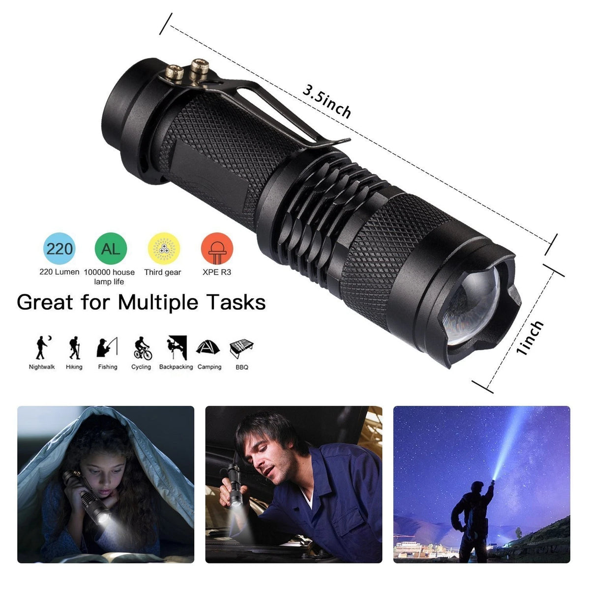 XUANLAN Emergency Survival Kit 13 in 1, Outdoor 7 x 4.5 x 2", kit 1