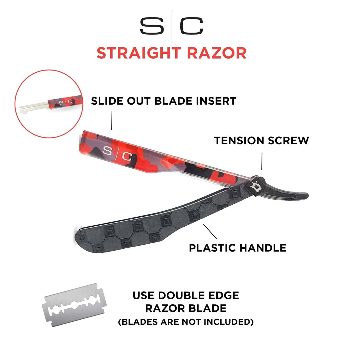StyleCraft x Deluxe Line Professional Barber 1 Count (Pack of 1), Red Camo