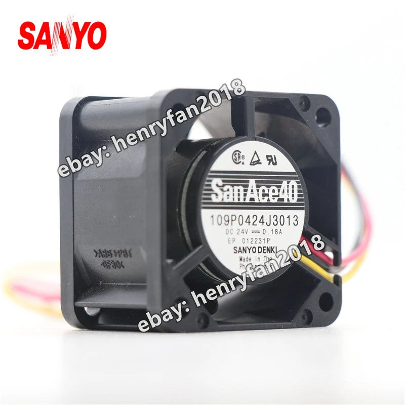 SANYO Denki 109P0424J3013 SanAce Fan DC 24V 0.18A 40*40*28MM 3-wire Cooling Fan