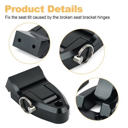 2Pcs Aluminum Seat Hinge For Kawasaki 650 SC Super Chicken Black