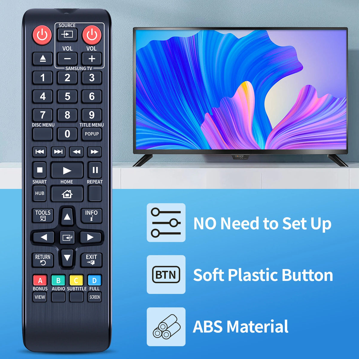 AK59-00148A Remote Control For Samsung BD-E5500 BD-E6100 BD-ES6000 BD-ES6000