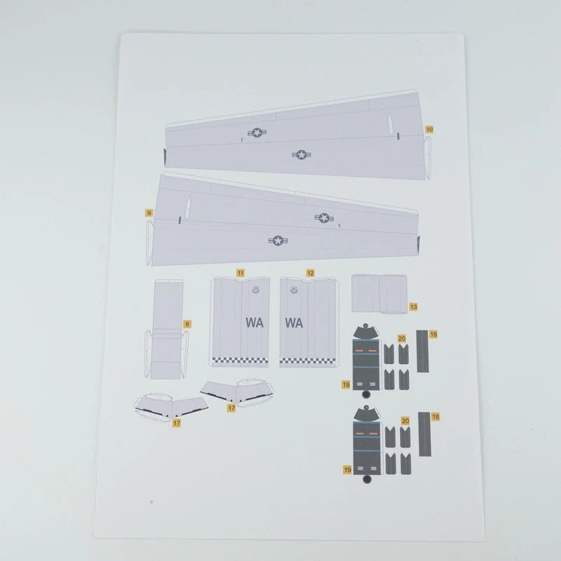 1/32 MQ-9 Reaper UAV Plane Paper Model Military Aircraft Unassembled Gift/Decor