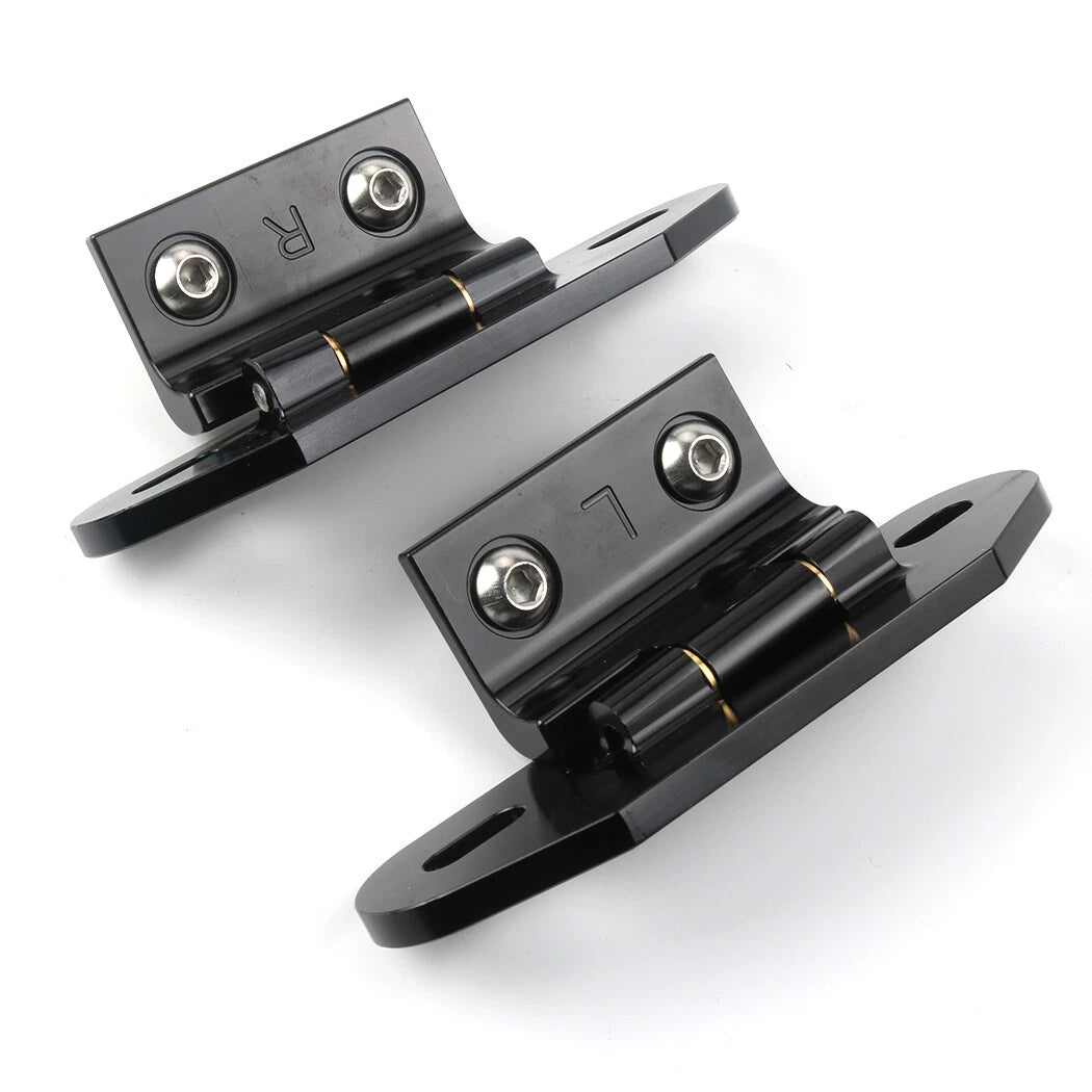 Billet Aluminum Rear Hatch Hinges Black Pair For 1982-1992 Camaro/Firebird