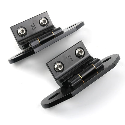 Billet Aluminum Rear Hatch Hinges Black Pair For 1982-1992 Camaro/Firebird