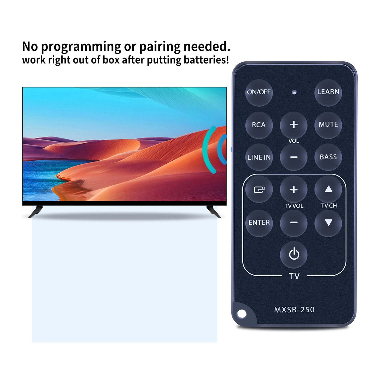 Replacement Remote Control For Maxell MXSB-250 Digital Soundbar TV Speaker