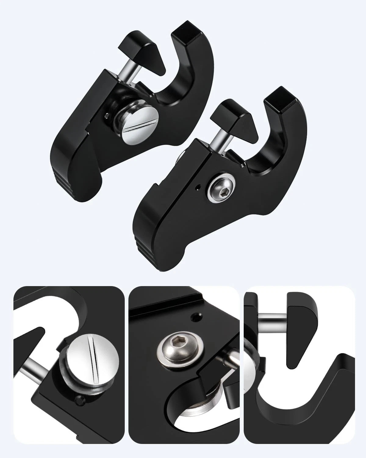 Benlari Detachable Mounting Luggage Rack Clips, Sissy Bar Latch Clips Fit...