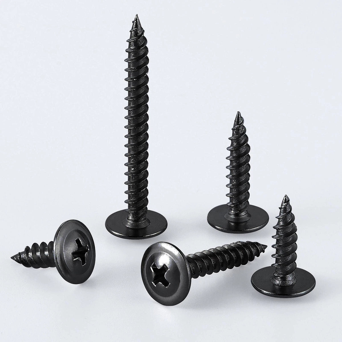 Wensilon (250 pcs)#8×1" Black Truss Head Wood Screws Quick Metal #8×1",
