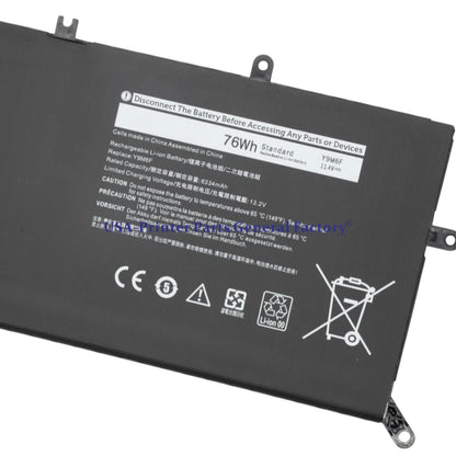 Y9M6F Laptop Battery Compatible For Dell M15 R2 M17 R2 8K84Y 0Y9M6F 76Wh 11.4V