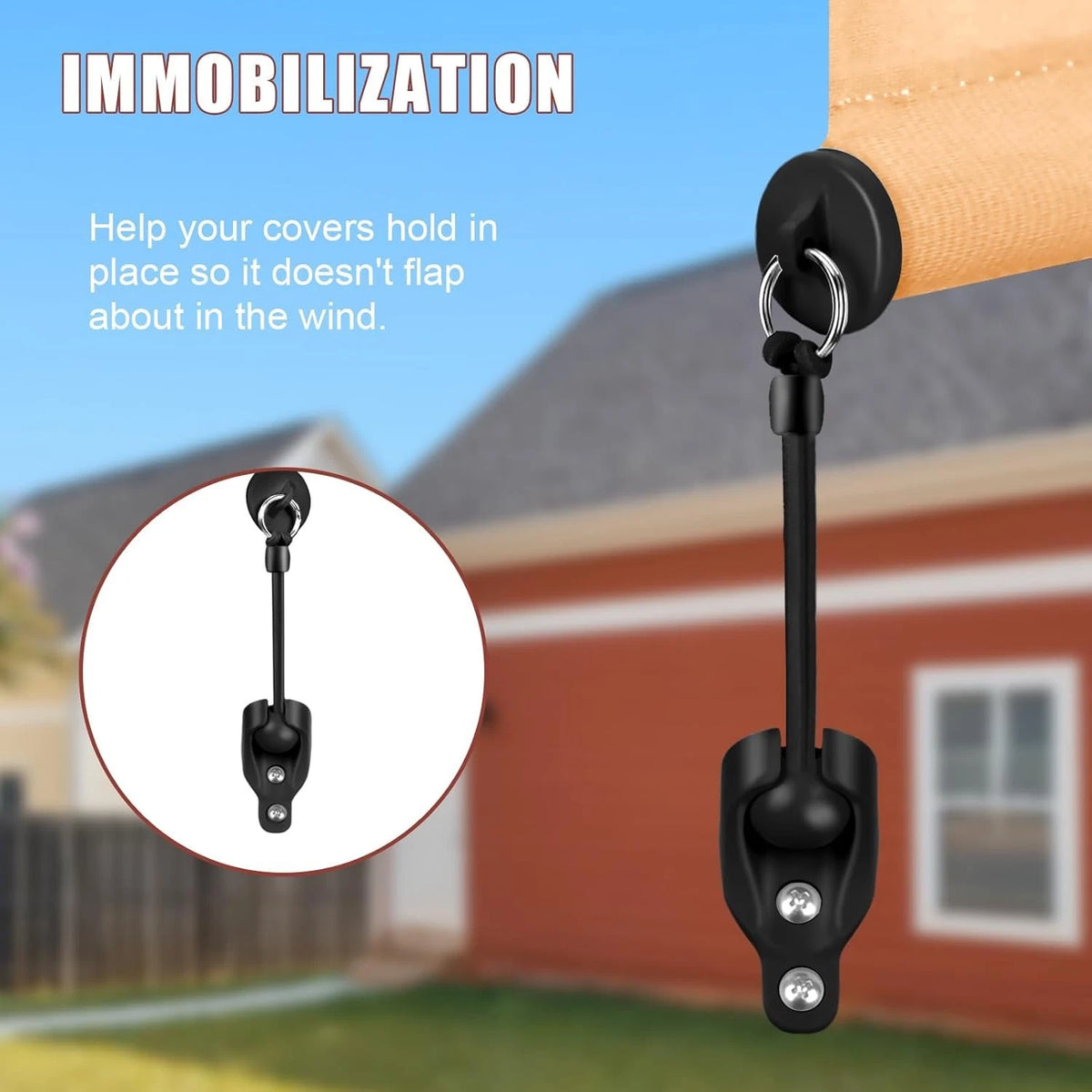 Coolaroo Replacement Parts Roller Shade Hardware Bungee Kit One Size, Black