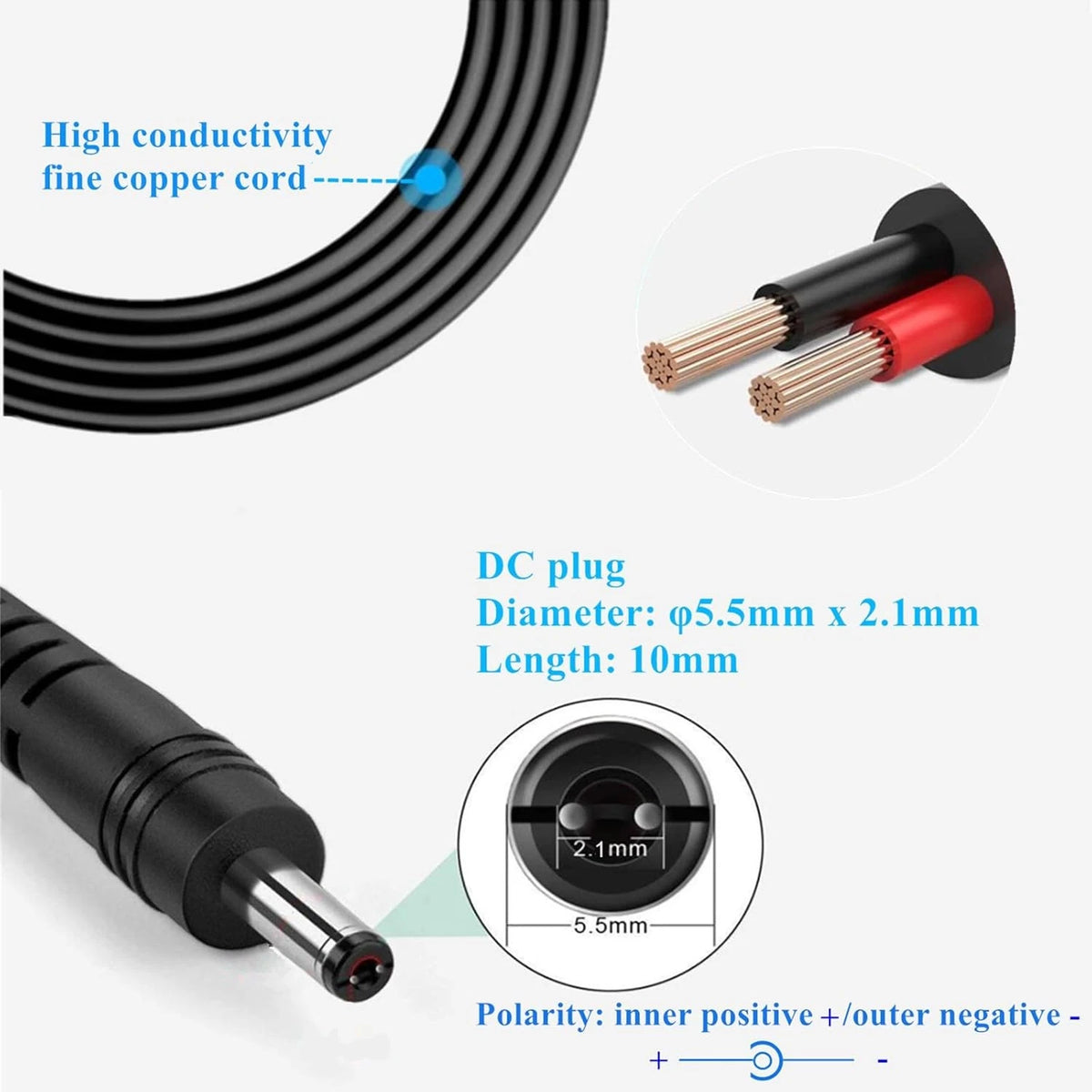 DC12V Power Supply 1A 12V AC Adapter with 11 Changeable DC Plug Tips...