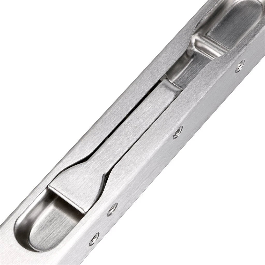 Sumnacon 2Pcs Door Flush Bolts - 8 Inch Concealed Security 8 Inch, Silver