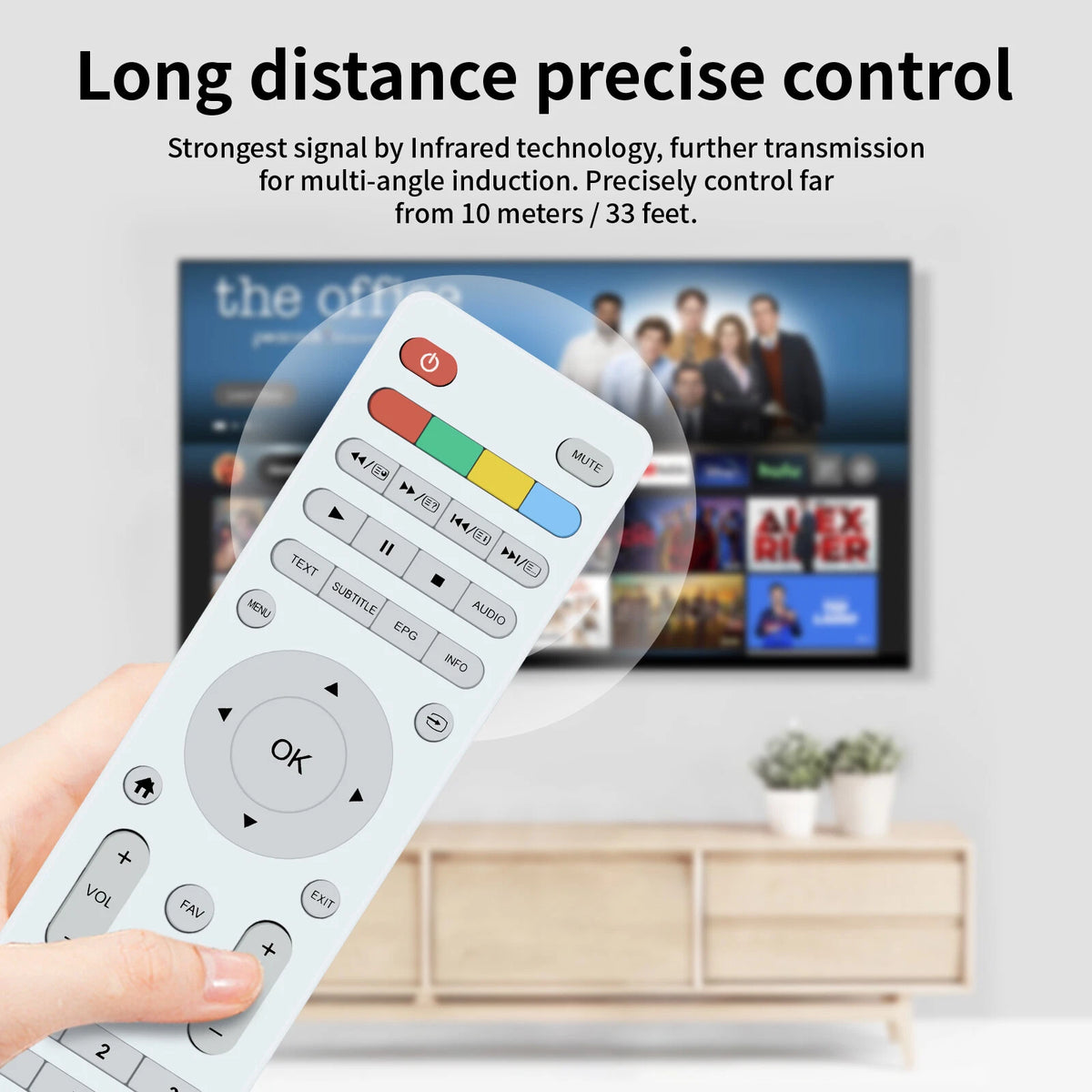 Replace Remote Control For Mystery MTV-2429LTA2 TV -white