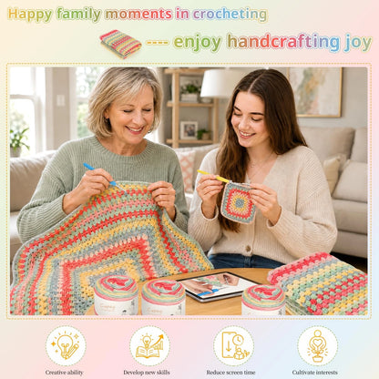 Coopay Crochet Kit for Beginner 9.84 × 7.87 × 2.76 in, Elegant Grove