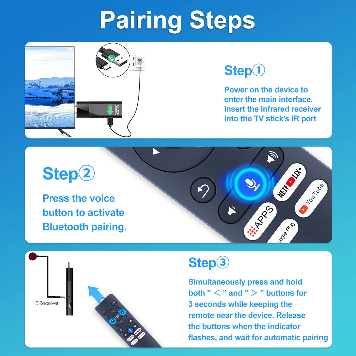 Voice Remote Control For BL Android TV Stick 4K
