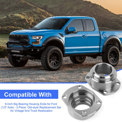 9-Inch Heavy-Duty For Ford Vintage Bearing Housing Ends - 1/2" Old-Style Axle